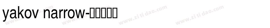 yakov narrow字体转换